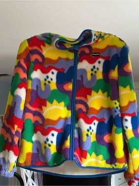 Crayola men's large Colorful Fleece One-Piece Jacket - Multicolor